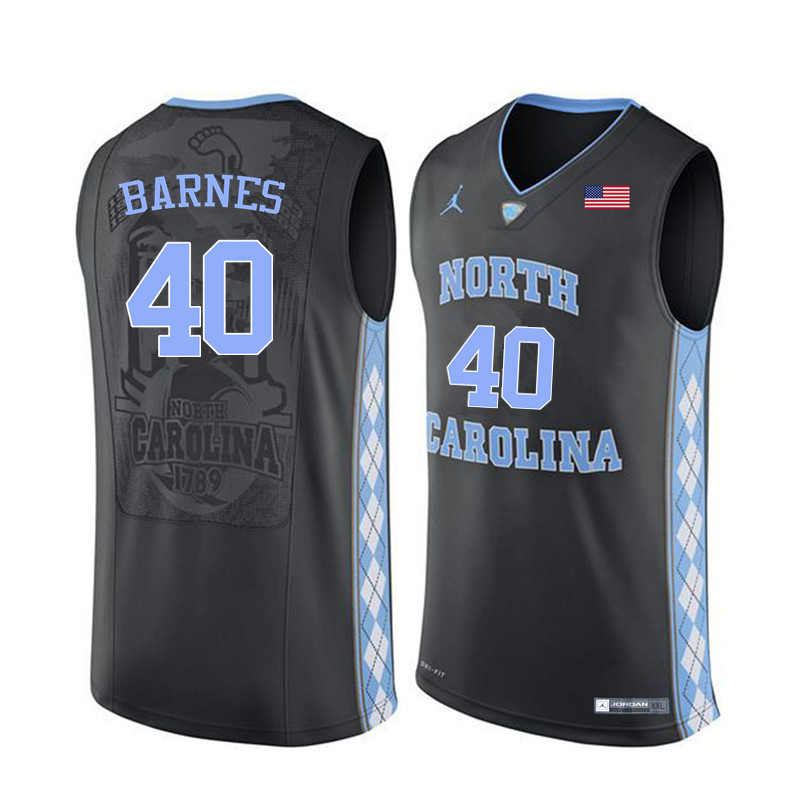 Men North Carolina Tar Heels #40 Harrison Barnes College Basketball Jerseys Sale-Black
